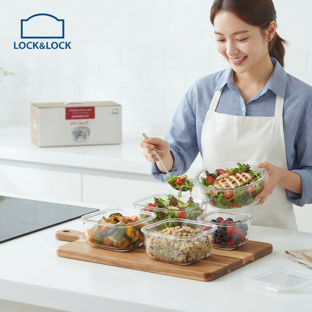 Bộ 4 Bát Thủy Tinh Borosilicate LOCK&LOCK Siêu Chịu Nhiệt Cao Cấp 4 Bộ 4 Bát Thủy Tinh Borosilicate LOCK&LOCK Siêu Chịu Nhiệt Cao Cấp